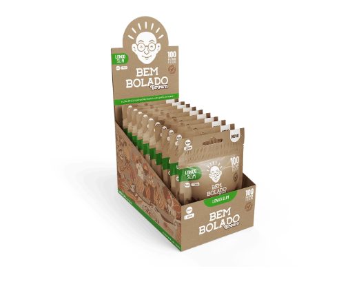 Caixa Com 10 Un Filtro Brown Longo Slim - Bem Bolado