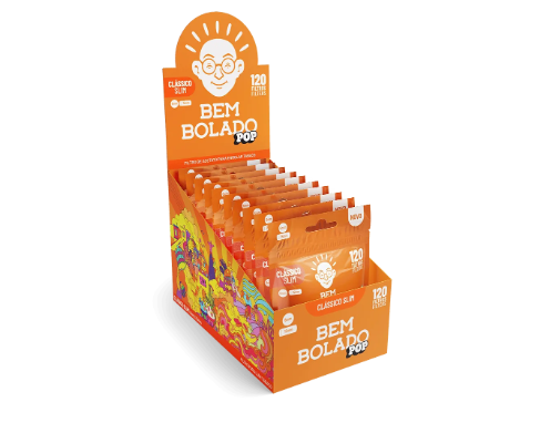 Caixa Com 10 Un Filtro Pop Clássico Slim  - Bem Bolado