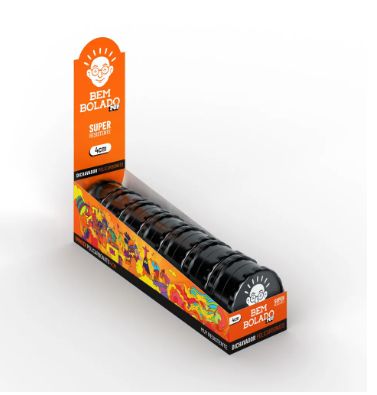 Display Com 7 Un Dichavador Policarbonato 4cm- Preto (Desfiador) - Bem Bolado