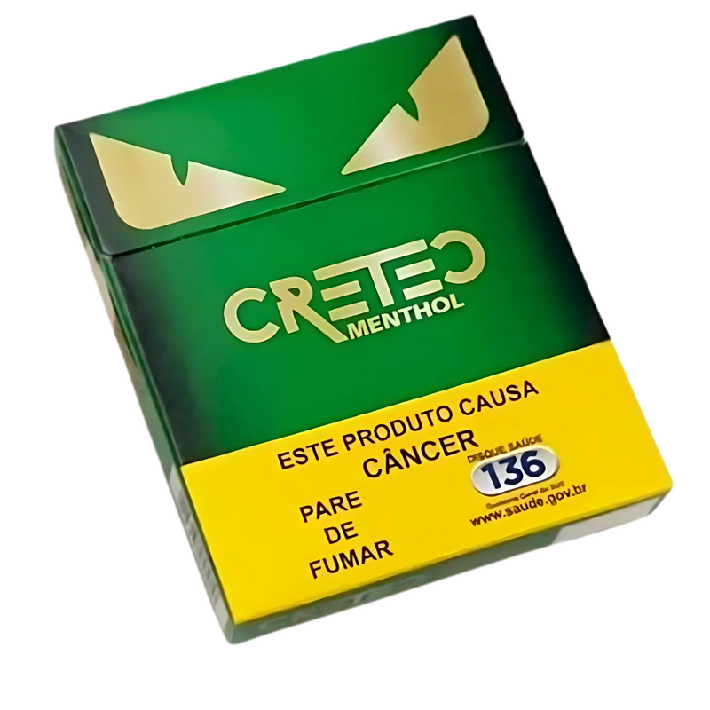 Display Com 10 Carteiras Cigarros de Menta Cretec (Menthol) - Clean